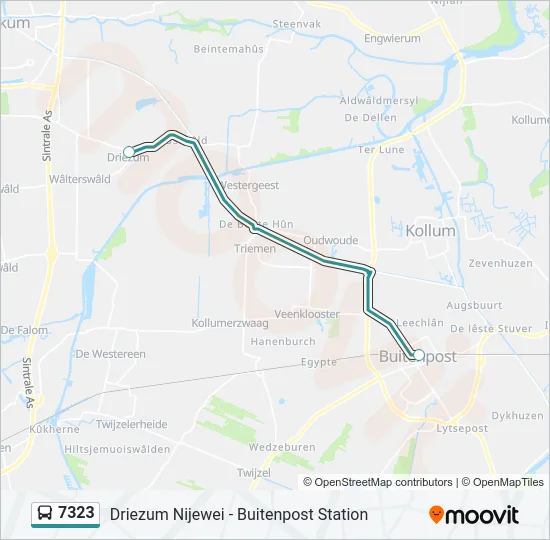7323 Bus Line Map
