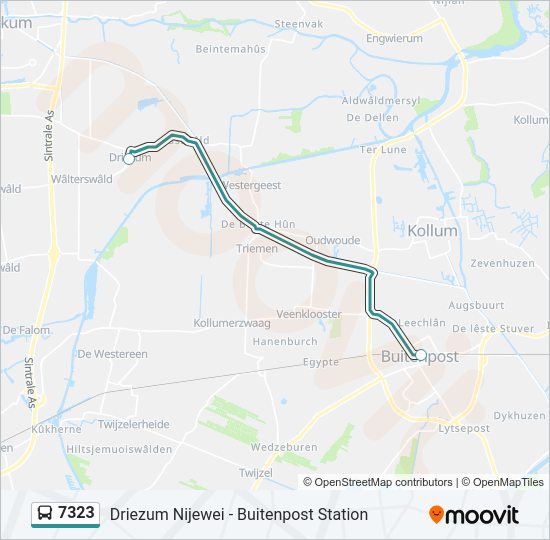 7323 Bus Line Map