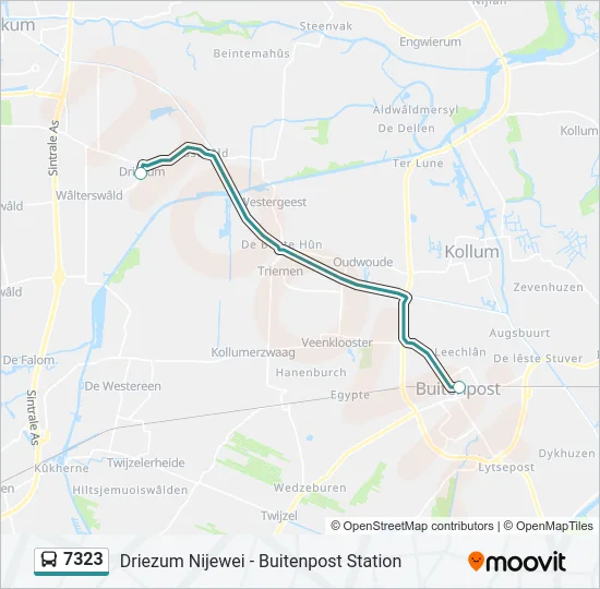 7323 Bus Line Map