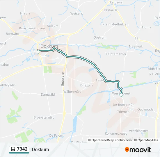 7342 Bus Line Map