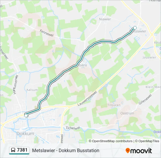 7381 Bus Line Map