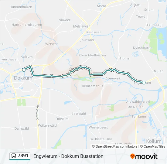 7391 Bus Line Map
