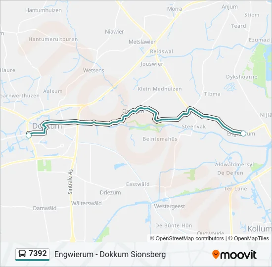 7392 Bus Line Map