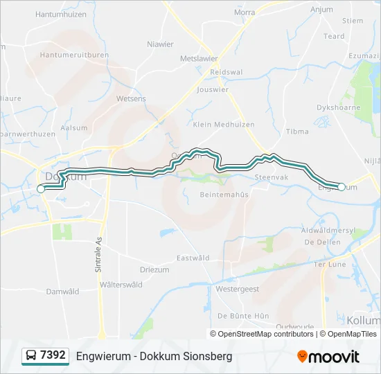 7392 Bus Line Map