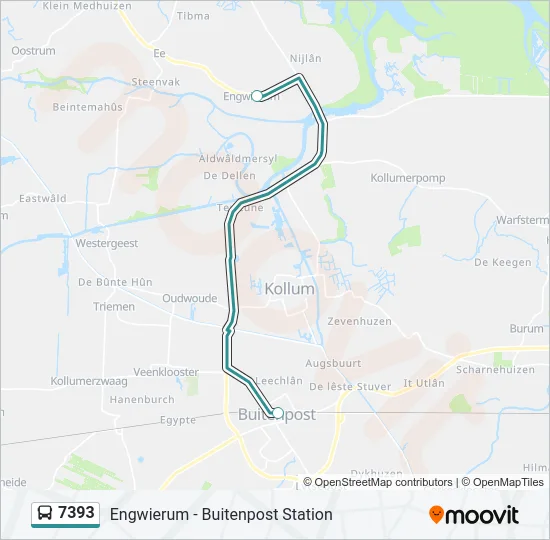 7393 Bus Line Map