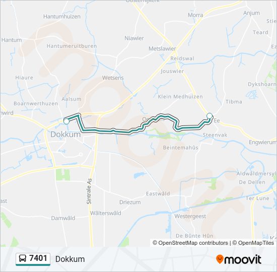 7401 Bus Line Map