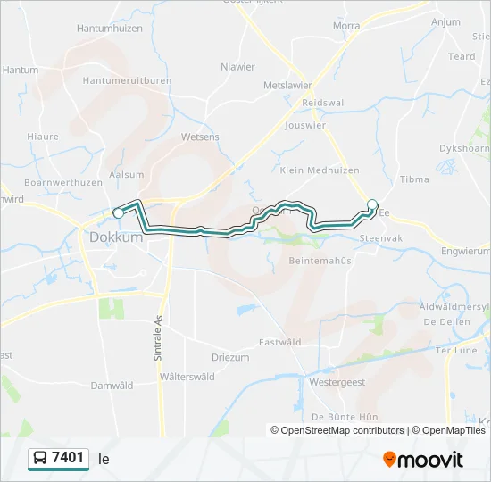 7401 Bus Line Map