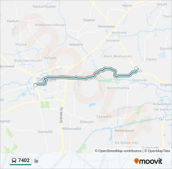 7402 Bus Line Map