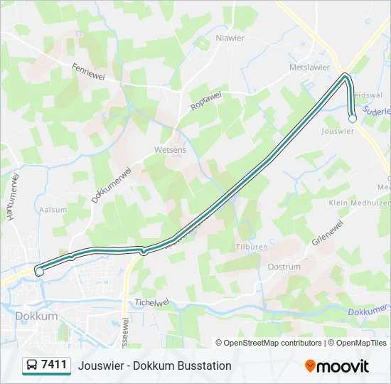 7411 Bus Line Map