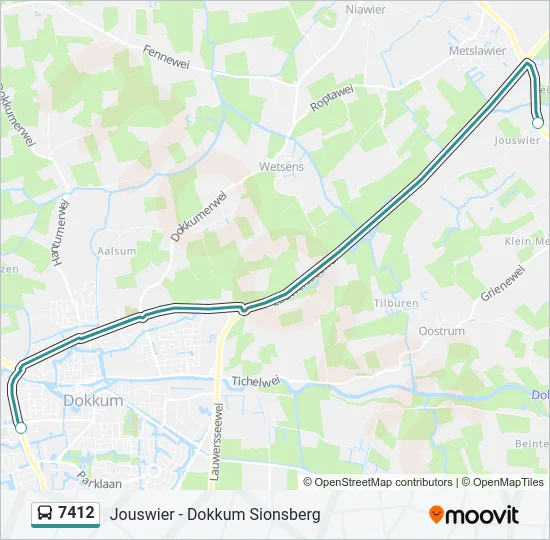 7412 Bus Line Map