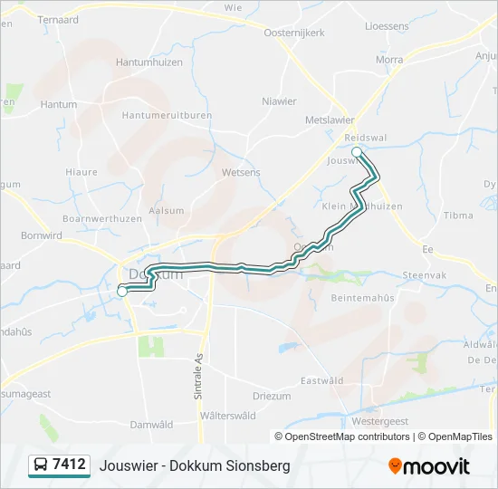 7412 Bus Line Map