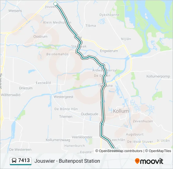 7413 Bus Line Map