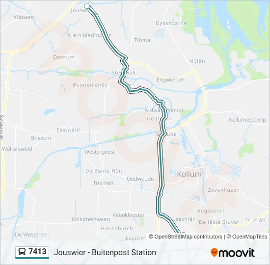 7413 Bus Line Map