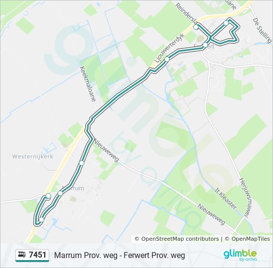 Via Bus Stop Times 7451 Route: Schedules, Stops & Maps - Marrum Via Dorpen (Updated)