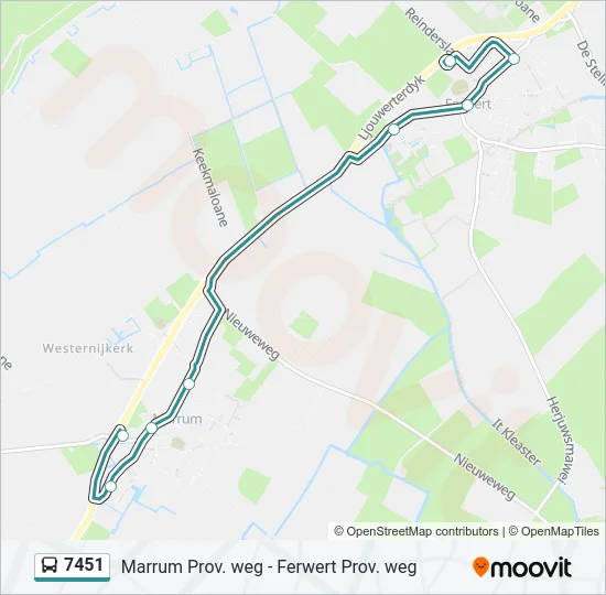 7451 Bus Line Map