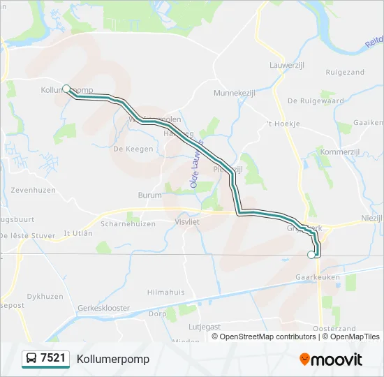 7521 Bus Line Map