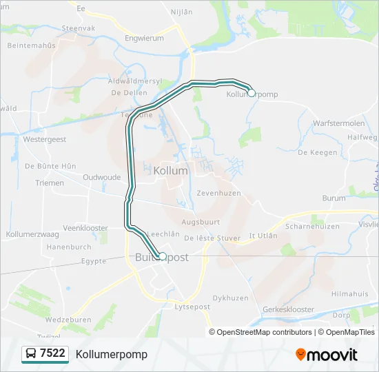 7522 Bus Line Map