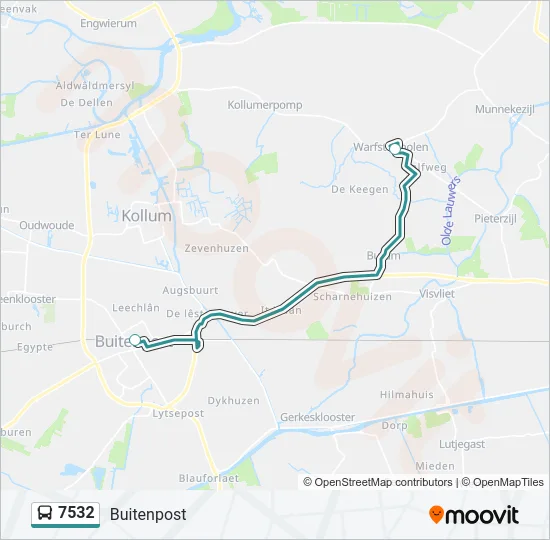 7532 Bus Line Map