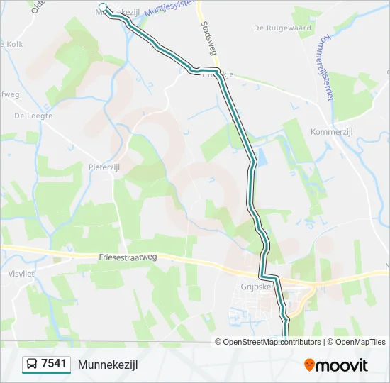 7541 Bus Line Map