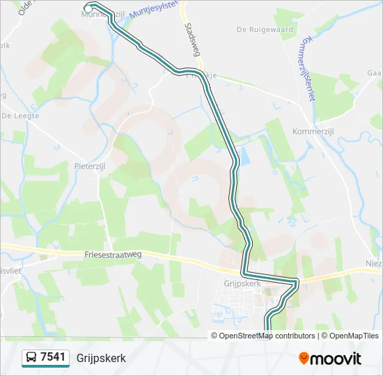 7541 Bus Line Map