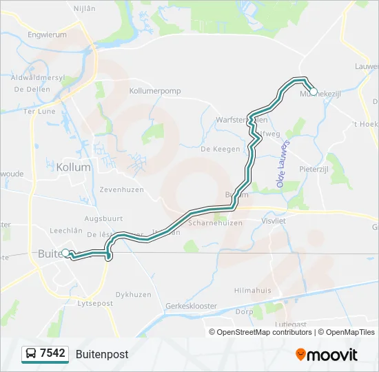 7542 Bus Line Map