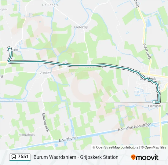 7551 Bus Line Map