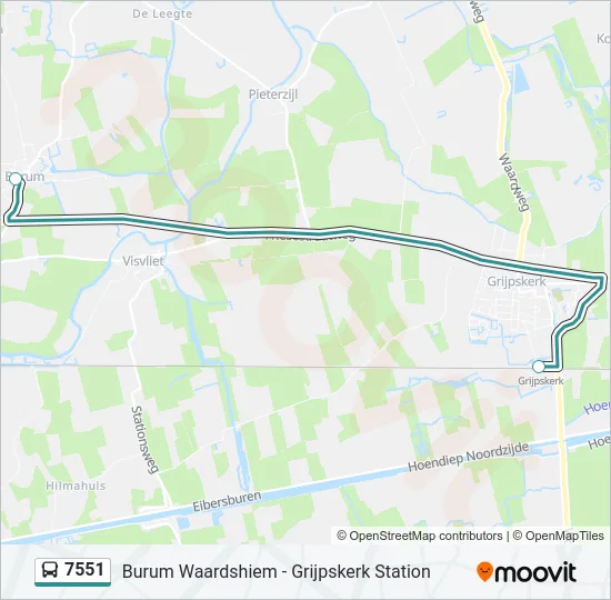 7551 Bus Line Map