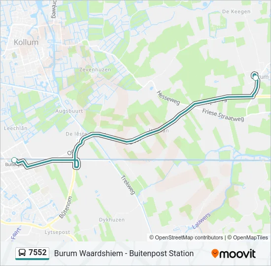 7552 Bus Line Map