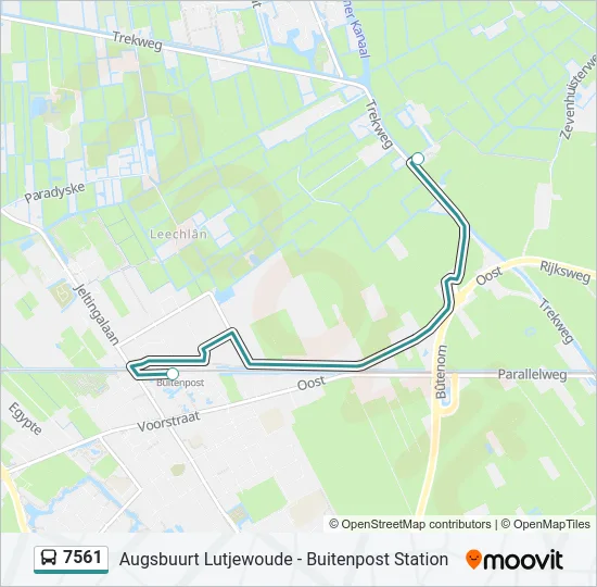 7561 Bus Line Map