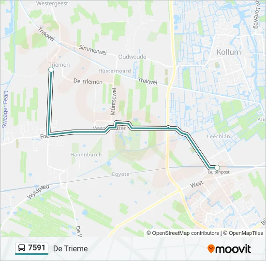 7591 Bus Line Map