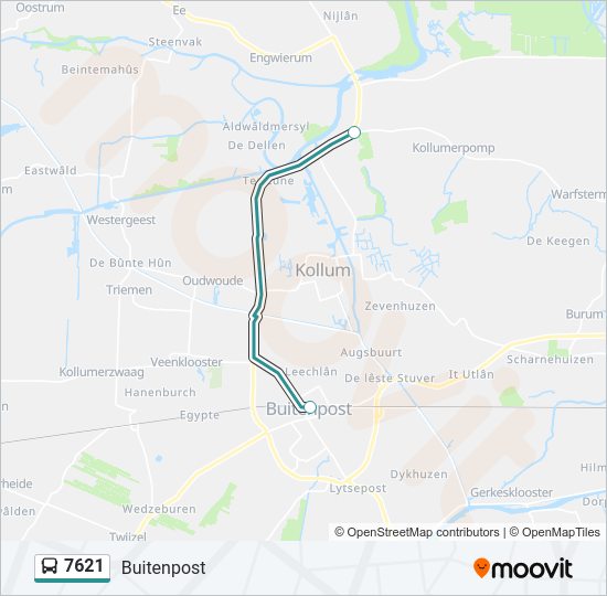 7621 Bus Line Map