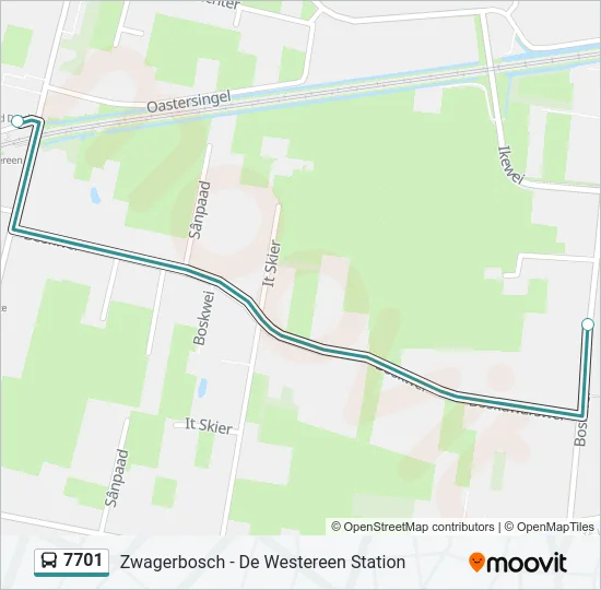 7701 Bus Line Map