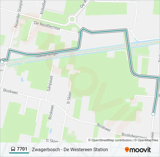 7701 Bus Line Map