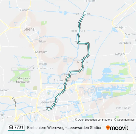 7731 Bus Line Map
