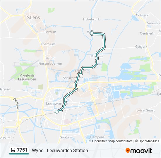 7751 bus Line Map