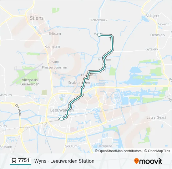 7751 Bus Line Map