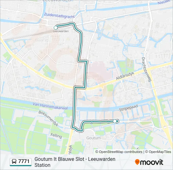 7771 Bus Line Map