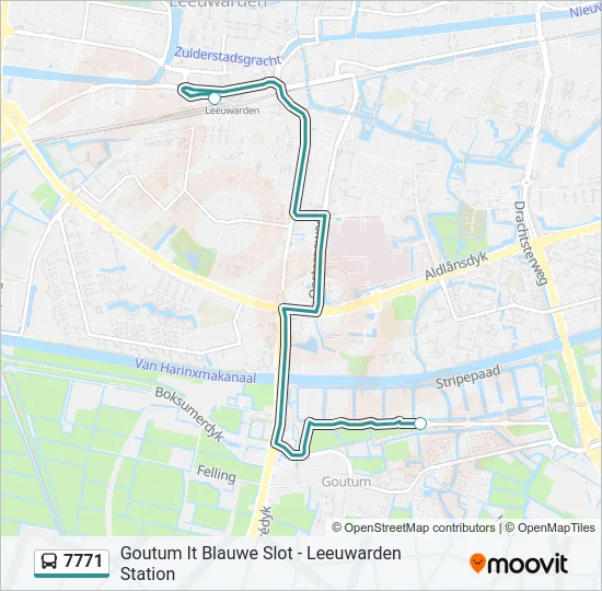 7771 Bus Line Map