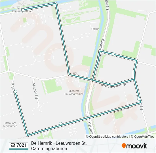 7821 Bus Line Map