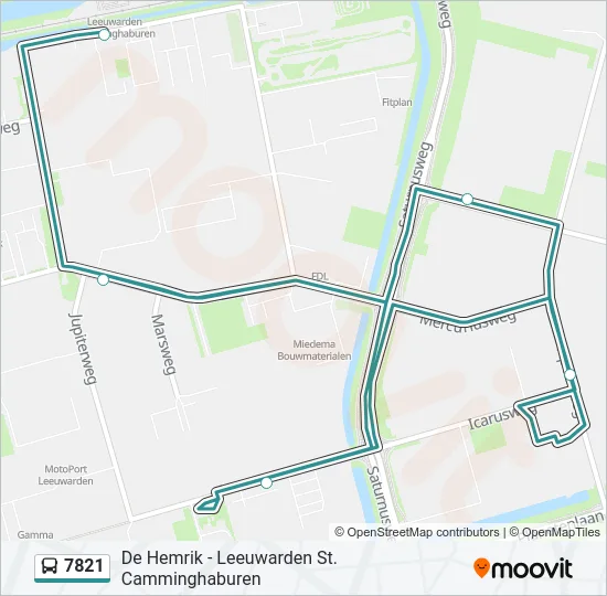 7821 Bus Line Map