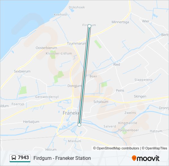 7943 bus Line Map