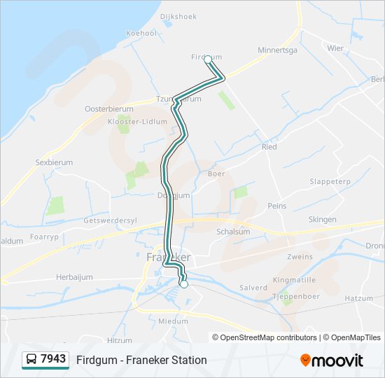 7943 bus Line Map