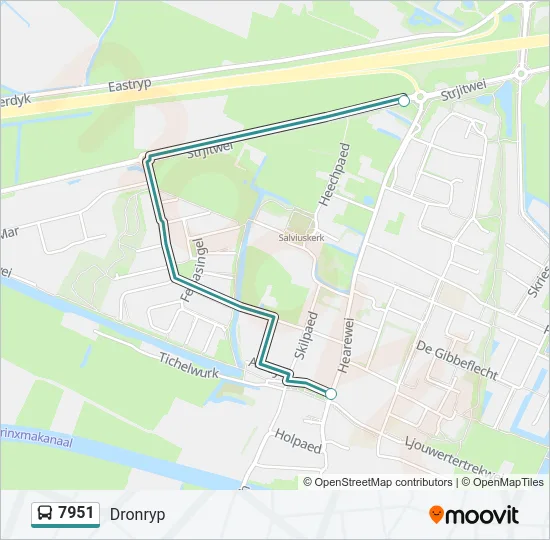 7951 Bus Line Map