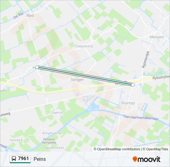 7961 bus Line Map