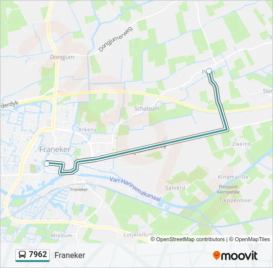 7962 Bus Line Map