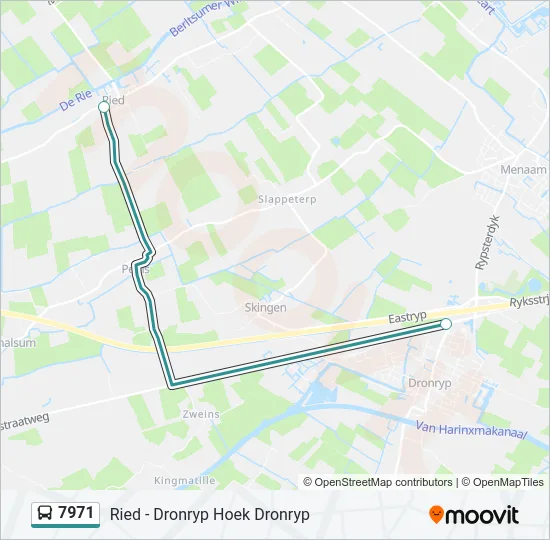 7971 Bus Line Map