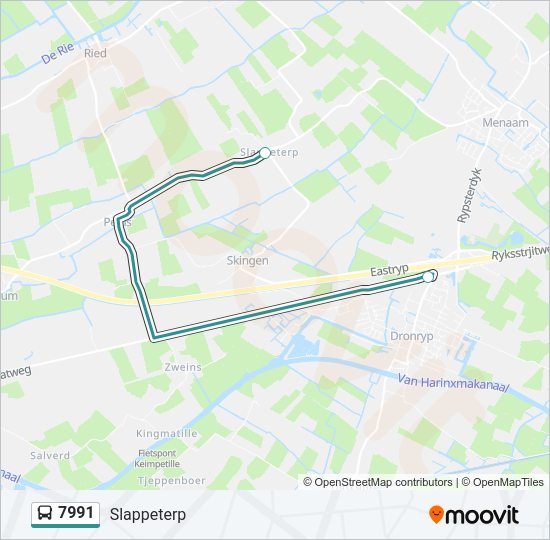 7991 Bus Line Map