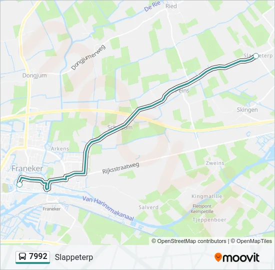 7992 Bus Line Map