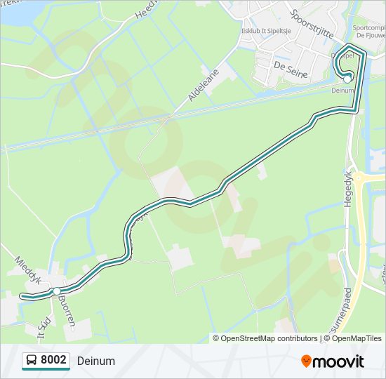8002 Bus Line Map