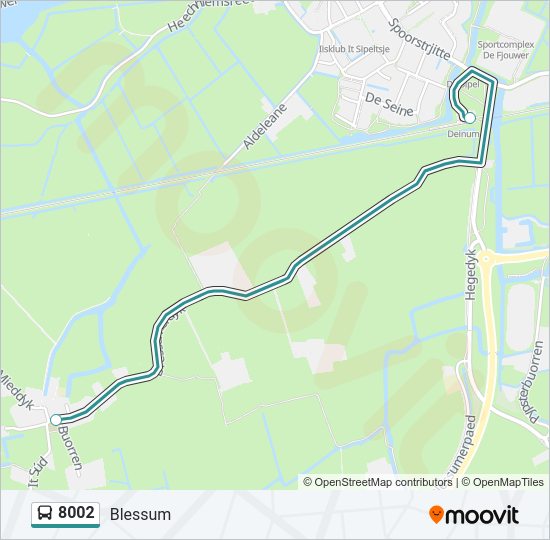 8002 Bus Line Map